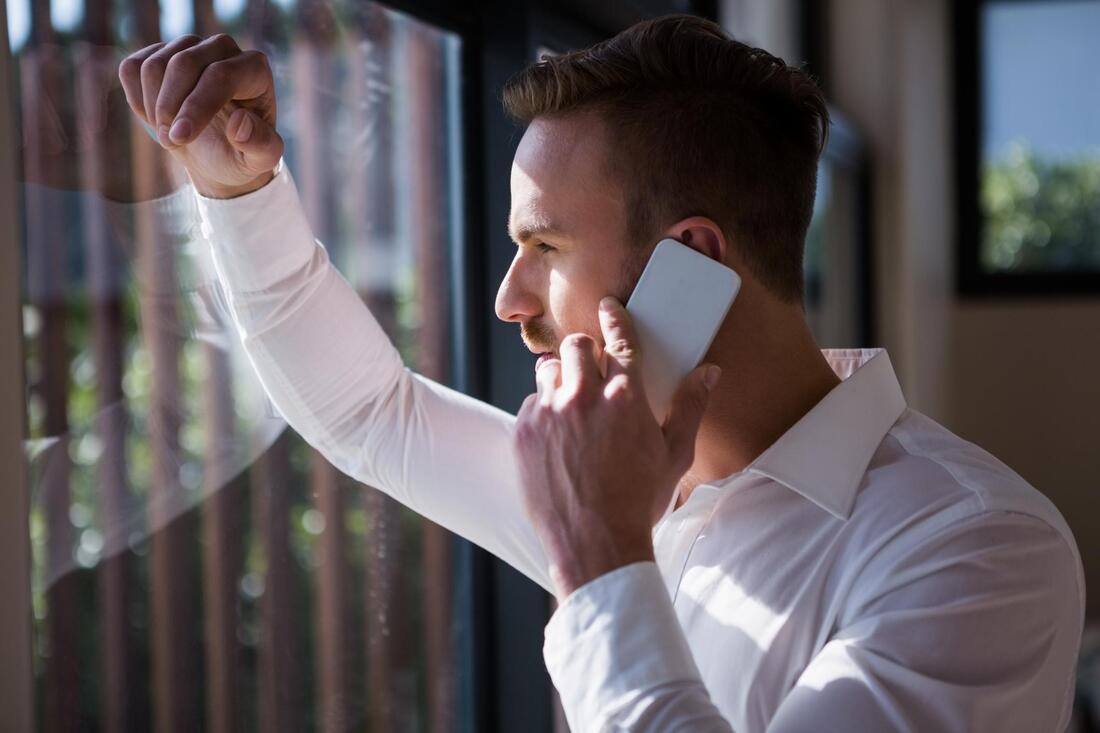 man calling on a phone